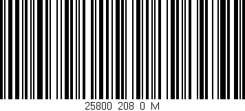 Código de barras (EAN, GTIN, SKU, ISBN): '25800_208_0_M'
