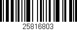 Código de barras (EAN, GTIN, SKU, ISBN): '25816803'