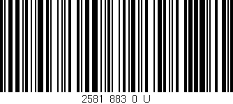 Código de barras (EAN, GTIN, SKU, ISBN): '2581_883_0_U'