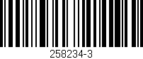 Código de barras (EAN, GTIN, SKU, ISBN): '258234-3'