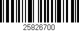 Código de barras (EAN, GTIN, SKU, ISBN): '25826700'