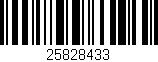 Código de barras (EAN, GTIN, SKU, ISBN): '25828433'