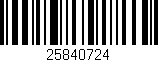Código de barras (EAN, GTIN, SKU, ISBN): '25840724'