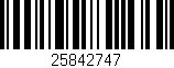 Código de barras (EAN, GTIN, SKU, ISBN): '25842747'