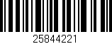 Código de barras (EAN, GTIN, SKU, ISBN): '25844221'