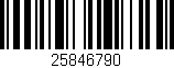Código de barras (EAN, GTIN, SKU, ISBN): '25846790'