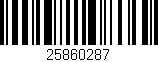 Código de barras (EAN, GTIN, SKU, ISBN): '25860287'