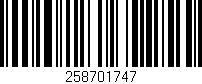 Código de barras (EAN, GTIN, SKU, ISBN): '258701747'