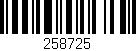 Código de barras (EAN, GTIN, SKU, ISBN): '258725'