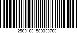 Código de barras (EAN, GTIN, SKU, ISBN): '258810015000397001'