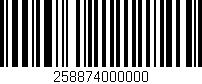 Código de barras (EAN, GTIN, SKU, ISBN): '258874000000'