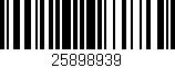 Código de barras (EAN, GTIN, SKU, ISBN): '25898939'