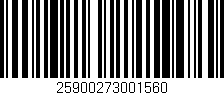 Código de barras (EAN, GTIN, SKU, ISBN): '25900273001560'