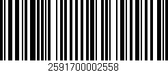 Código de barras (EAN, GTIN, SKU, ISBN): '2591700002558'