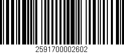 Código de barras (EAN, GTIN, SKU, ISBN): '2591700002602'