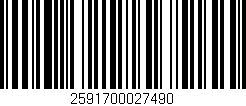 Código de barras (EAN, GTIN, SKU, ISBN): '2591700027490'