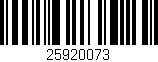 Código de barras (EAN, GTIN, SKU, ISBN): '25920073'