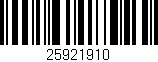 Código de barras (EAN, GTIN, SKU, ISBN): '25921910'