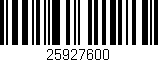 Código de barras (EAN, GTIN, SKU, ISBN): '25927600'