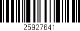 Código de barras (EAN, GTIN, SKU, ISBN): '25927641'