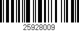Código de barras (EAN, GTIN, SKU, ISBN): '25928009'