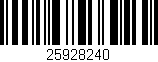Código de barras (EAN, GTIN, SKU, ISBN): '25928240'