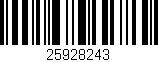 Código de barras (EAN, GTIN, SKU, ISBN): '25928243'