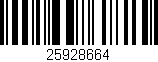Código de barras (EAN, GTIN, SKU, ISBN): '25928664'
