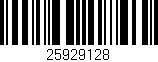 Código de barras (EAN, GTIN, SKU, ISBN): '25929128'