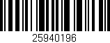 Código de barras (EAN, GTIN, SKU, ISBN): '25940196'