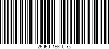 Código de barras (EAN, GTIN, SKU, ISBN): '25950_156_0_G'