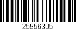Código de barras (EAN, GTIN, SKU, ISBN): '25956305'