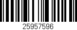 Código de barras (EAN, GTIN, SKU, ISBN): '25957596'