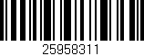 Código de barras (EAN, GTIN, SKU, ISBN): '25958311'