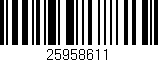 Código de barras (EAN, GTIN, SKU, ISBN): '25958611'