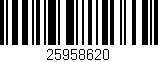Código de barras (EAN, GTIN, SKU, ISBN): '25958620'
