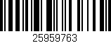 Código de barras (EAN, GTIN, SKU, ISBN): '25959763'