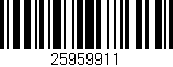 Código de barras (EAN, GTIN, SKU, ISBN): '25959911'