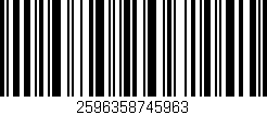 Código de barras (EAN, GTIN, SKU, ISBN): '2596358745963'