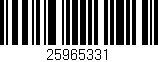 Código de barras (EAN, GTIN, SKU, ISBN): '25965331'