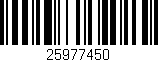 Código de barras (EAN, GTIN, SKU, ISBN): '25977450'