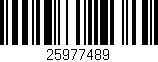 Código de barras (EAN, GTIN, SKU, ISBN): '25977489'