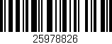Código de barras (EAN, GTIN, SKU, ISBN): '25978826'