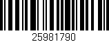 Código de barras (EAN, GTIN, SKU, ISBN): '25981790'