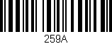 Código de barras (EAN, GTIN, SKU, ISBN): '259A'