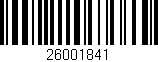 Código de barras (EAN, GTIN, SKU, ISBN): '26001841'