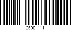 Código de barras (EAN, GTIN, SKU, ISBN): '2600/111'