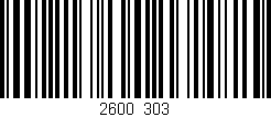 Código de barras (EAN, GTIN, SKU, ISBN): '2600/303'