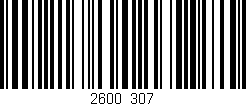 Código de barras (EAN, GTIN, SKU, ISBN): '2600/307'