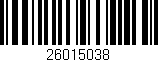 Código de barras (EAN, GTIN, SKU, ISBN): '26015038'